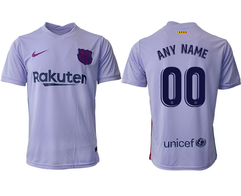 Men 2021-2022 Club Barcelona away aaa version purple customized Soccer Jersey->customized soccer jersey->Custom Jersey